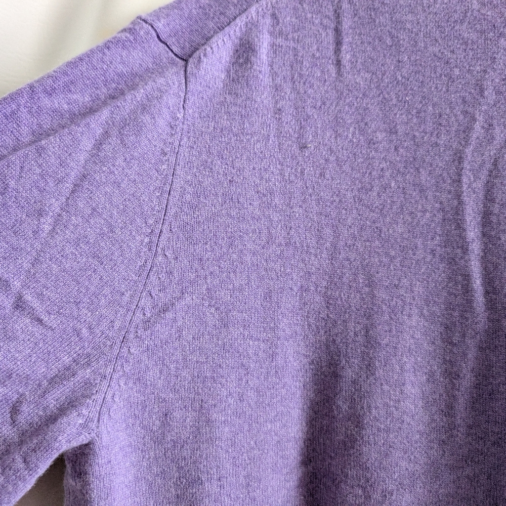 Jos A Bank Traveller's Cashmere Purple V-neck Pullover Knit Sweater - XL - Picture 10 of 14